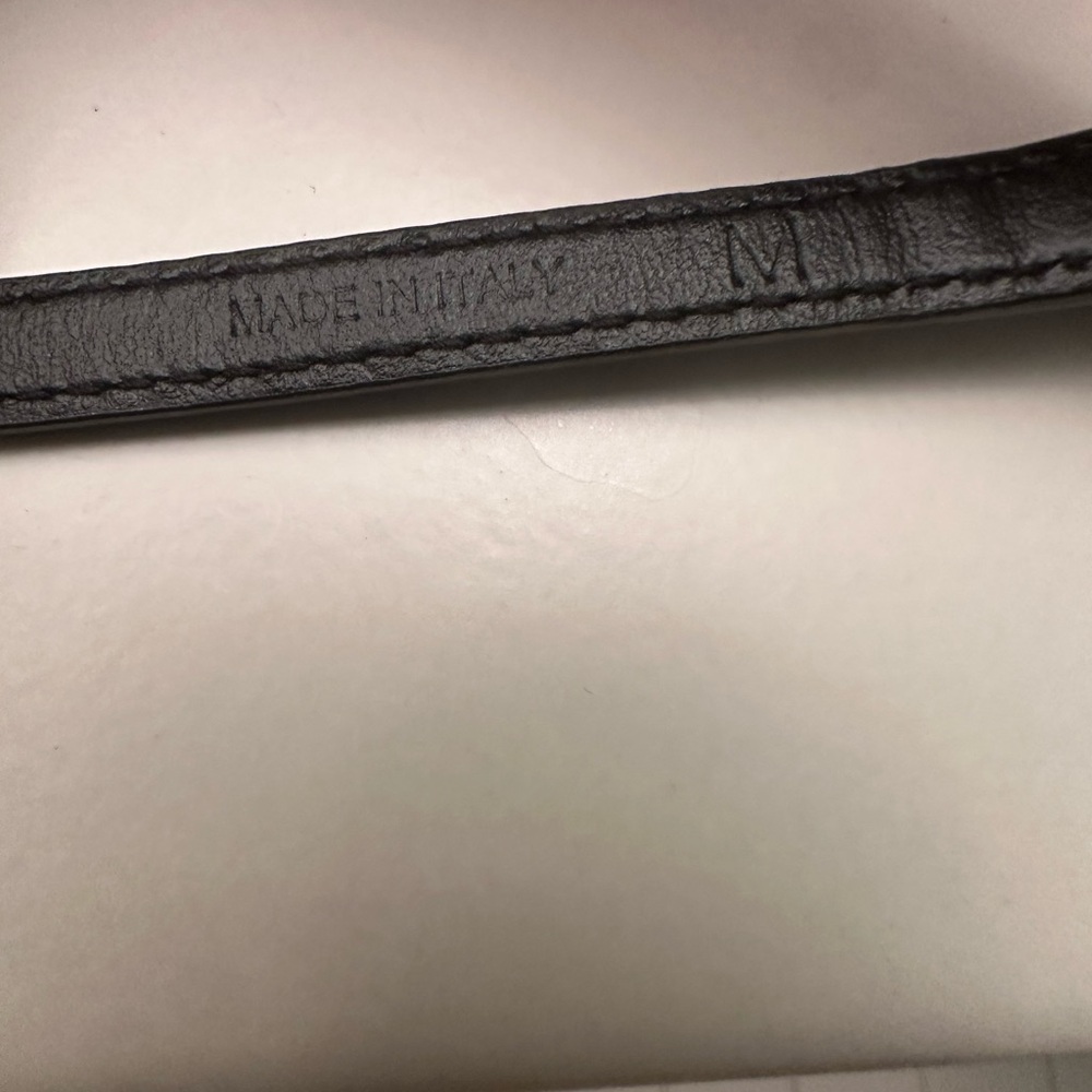 Prada Black Leather Bracelet with Gold Accents - Picture 3 of 6